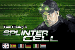 Splinter Cell title screen for GameBoy Advance
